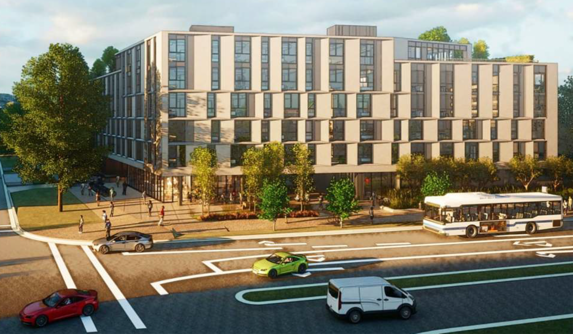 Menno Hall render from June 2025 Monthly Report